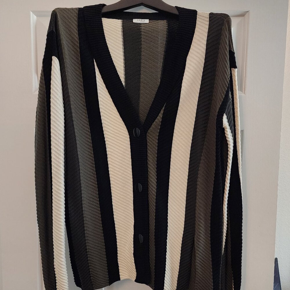 Akris Punto Multicolor Striped Cardigan